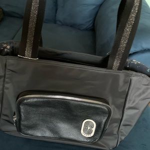 Coach Black Tote Bag with Silver Accents